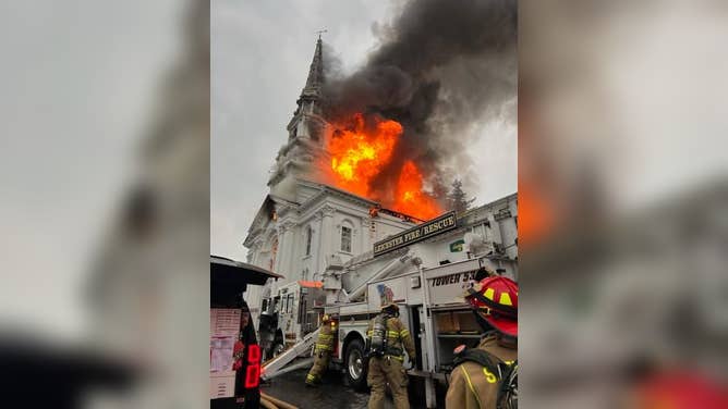 Historic Massachusetts church appears to be a total loss after a suspected lightning strike