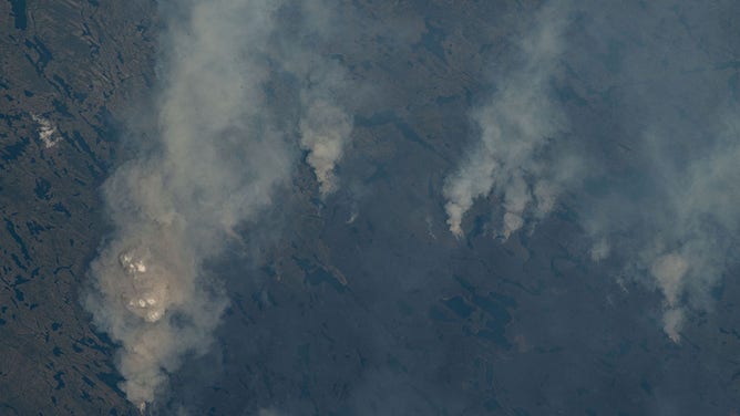 Quebec wildfire photo from International Space Station