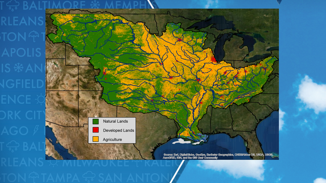 The Mississippi River watershed