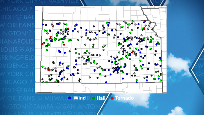 Kansas severe weather reports in 2023