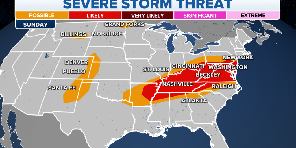 Damaging wind threat moves to Tennessee Valley, mid-Atlantic for final ...