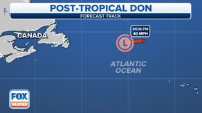 Don downgraded to post-tropical cyclone, expected to dissipate over Atlantic on Tuesday