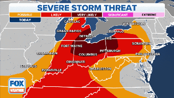 Severe Thunderstorm Watches issued as 68 million face heightened risk of dangerous weather