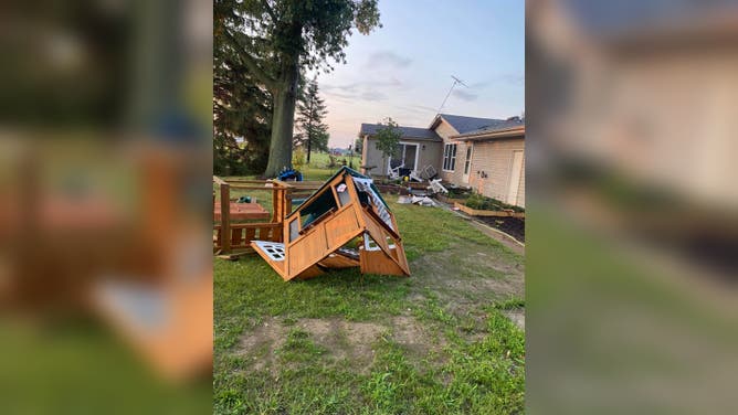 One woman was killed in Ohio City, Ohio, after a tree fell on her house Wednesday, July 20, 2023.