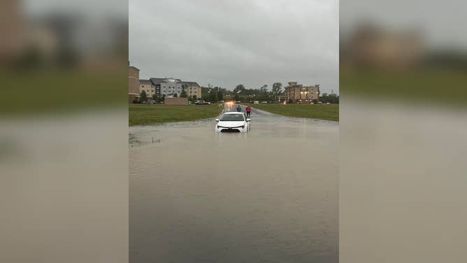 Roadways were flooded in Paducah, Kentucky, on Wednesday, July 19, 2023.