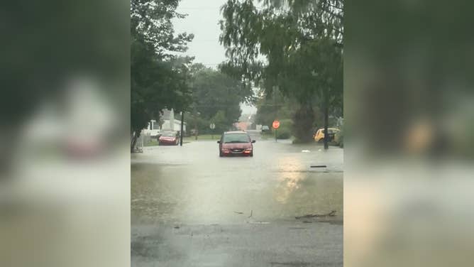 Roadways were flooded in Paducah, Kentucky, on Wednesday, July 19, 2023.