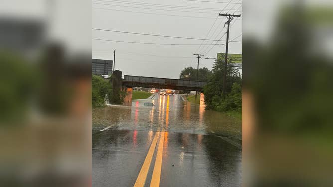 Roadways were flooded in Paducah, Kentucky, on Wednesday, July 19, 2023.