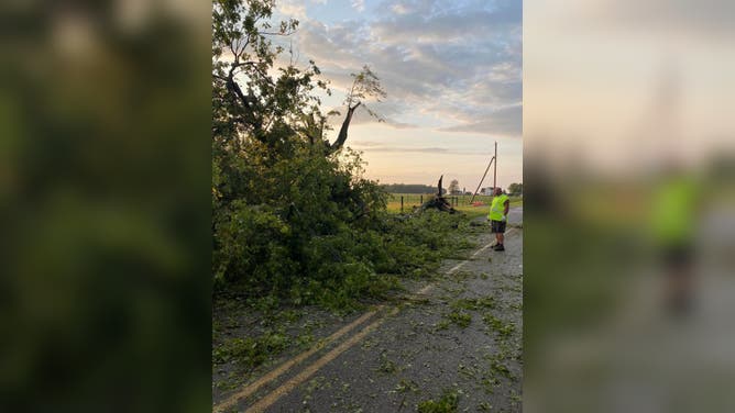 One woman was killed in Ohio City, Ohio, after a tree fell on her house Wednesday, July 20, 2023.