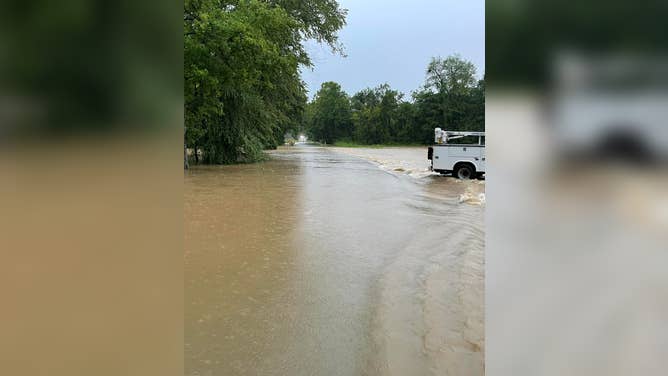 Roadways were flooded in Paducah, Kentucky, on Wednesday, July 19, 2023.