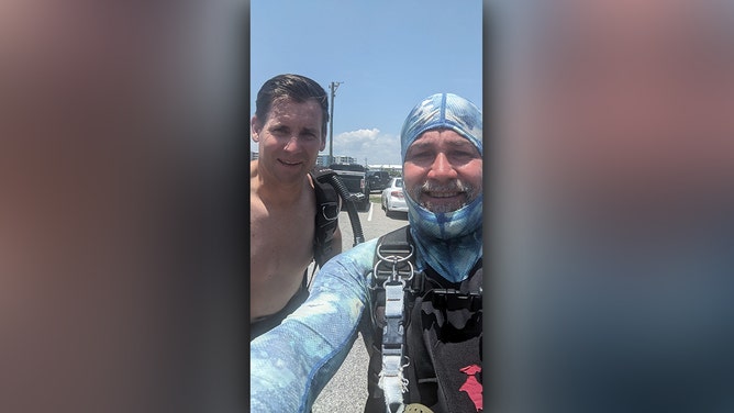 Scuba instructor Tazz Felde helped rescue the distressed shark from an artificial reef system in about 20 feet of water at John Beasley Park on Okaloosa Island at Ft. Walton Beach.