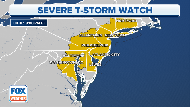 Active Severe T-storm Watches