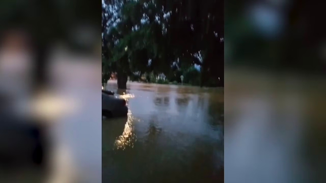 Flooding in Mayfield, Kentucky, is seen Wednesday morning, July 19, 2023.