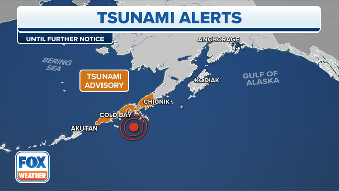 A Tsunami Advisory was briefly issued for parts of the Alaska Peninsula and the Aleutian Islands following a 7.2-magnitude earthquake late Saturday, July 15, 2023.