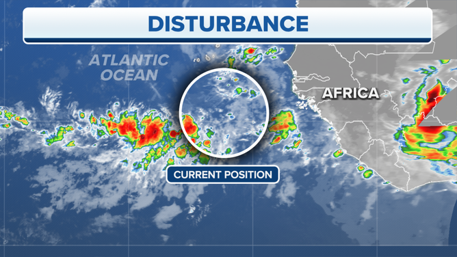The National Hurricane Center is monitoring a tropical wave in the Atlantic for possible development.