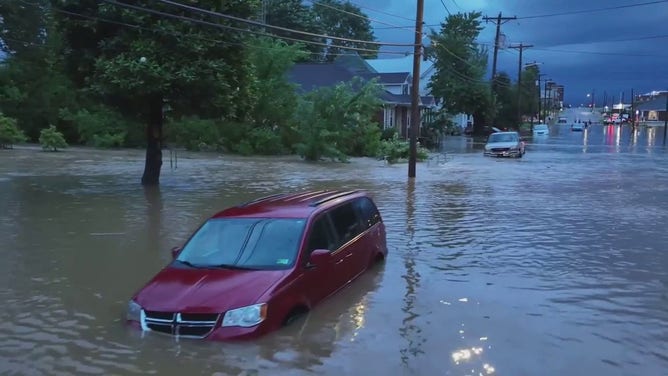 At first light, storm chaser Brandon Clement got a view entire neighborhoods underwater where a Flash Flood Emergency was issued in Mayfield, Kentucky, with more rain on the way Wednesday.