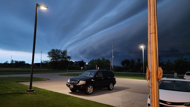 The National Weather Service in Omaha, Nebraska, said 71-mph winds were reported at their office on Wednesday morning.