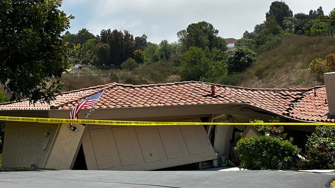 A landslide destroyed several homes in Rolling Hills Estates in California.