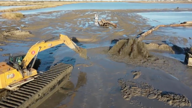 Scenes of the work being done on Louisiana's coast to restore marshlands. (Image: Robert Ray/FOX Weather)