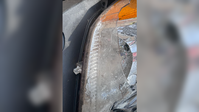 Hail damage in Watrous, New Mexico. July 15, 2023.