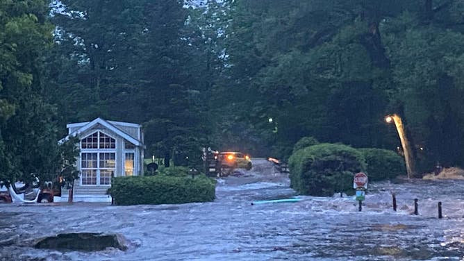 Photos show severe flooding and damage at the Blue Haven Campground and Resort on July 2, 2023 in Ellenburg Depot, just outside Ellenburg, New York. (Image credit: Peter Visconti/TMX)
