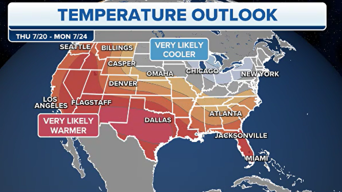 Mid-July temperature outlook