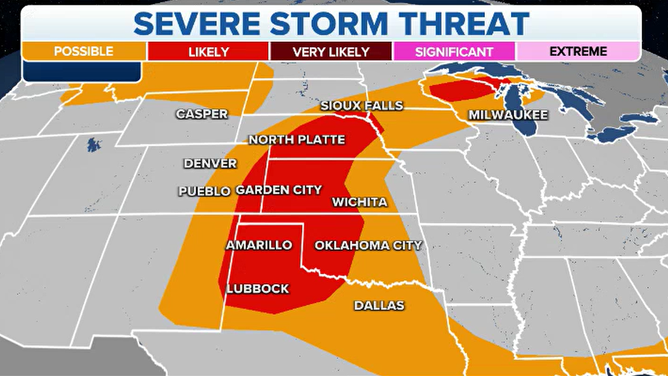 Severe weather threat for Monday