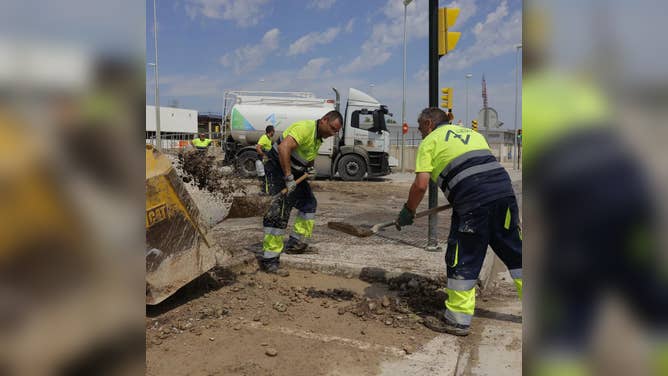 Cleanup after severe weather in Spain