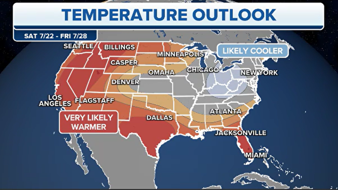 Late-July temperature outlook
