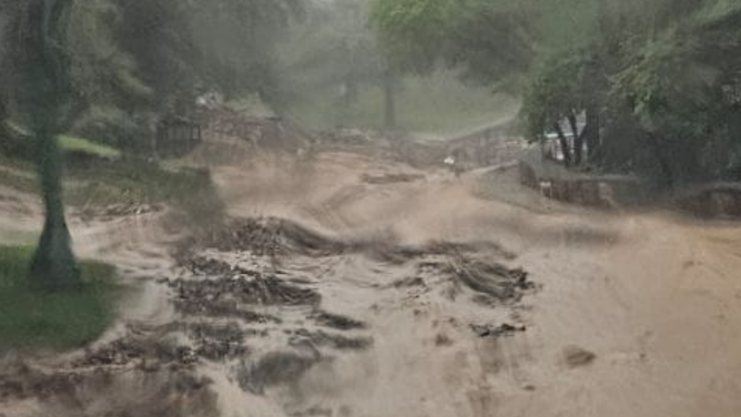 Flooding around West Point in New York