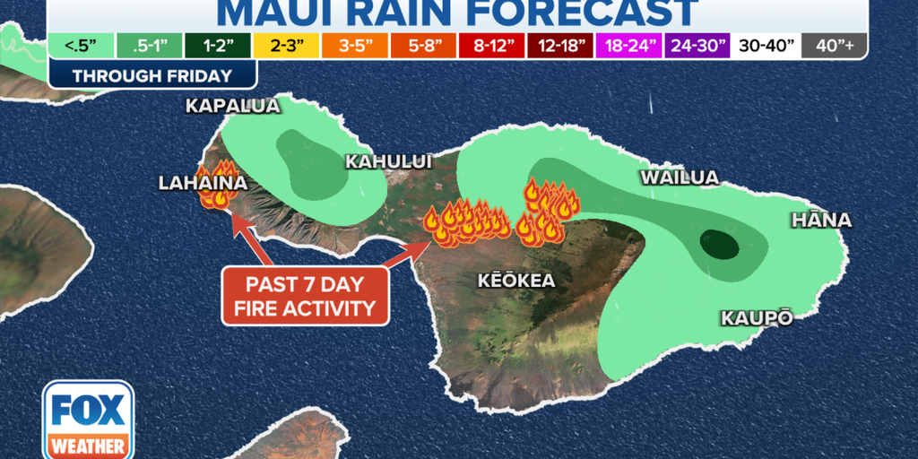 Rain forecast for Hawaii won’t help fireravaged Maui as crews work to