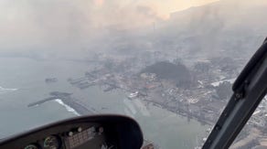 Aerial video shows complete devastation across parts of Maui after catastrophic brush fires
