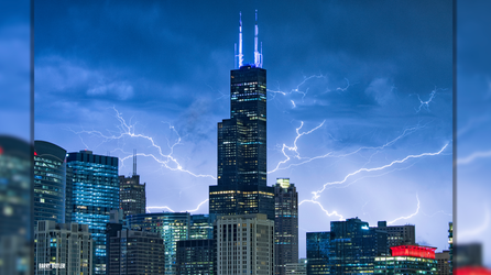 Chicago among millions on alert for storms capable of producing damaging wind gusts, large hail on Monday