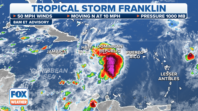The latest on Tropical Storm Franklin.