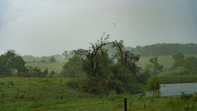 Austin Jones said he caught the tornado north of Richmond, Missouri, about 6 p.m. Friday.