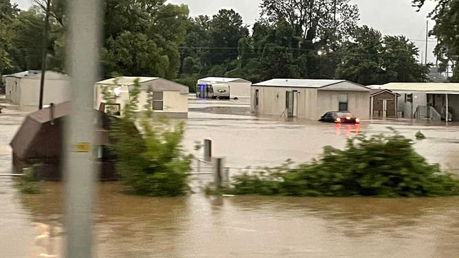 Flooding in Union City, Tennessee. August 4, 2023.