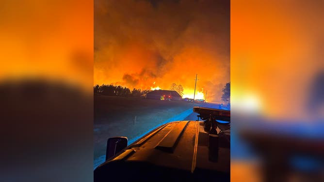 A photo of the Lions Camp Road Fire near Vernon Parish, Louisiana on Aug. 26, 2023.