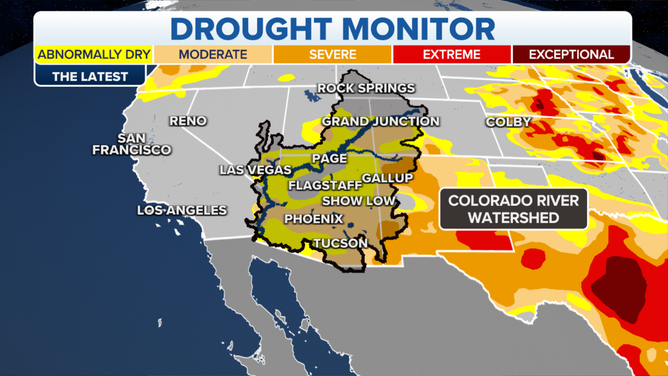 Colorado River Watershed Drought conditions.