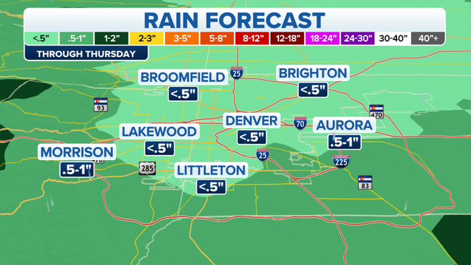 Rain forecast through Thursday.