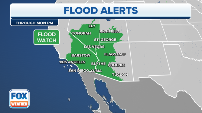 The NWS issued a Flood Watch from Saturday Morning through Monday afternoon.