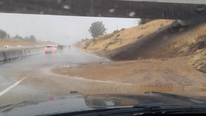Mudslide in Palmdale in Southern California. August 20, 2023.