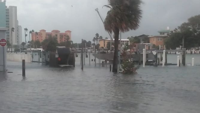 Storm surge batters Treasure Island on Wednesday morning with numerous reports of flooding.