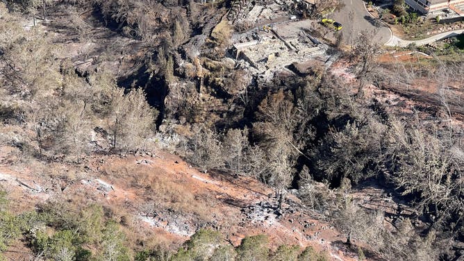 The Hawaii Department of Land and Natural Resources shared images of destruction from wildfires in Kula, Hawaii.