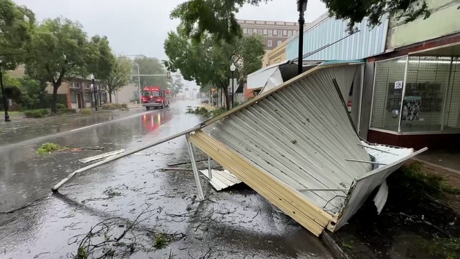 Damages in Valdosta, Georgia from Hurricane Idalia on August 30, 2023. 