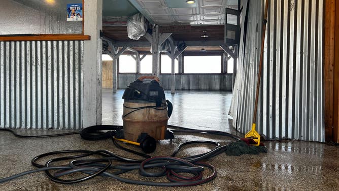 Clean-up efforts at 83 West.