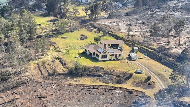 The Hawaii Department of Land and Natural Resources shared images of destruction from wildfires in Kula, Hawaii.