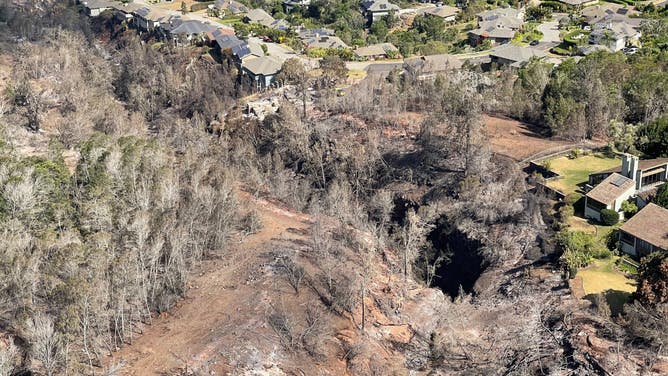 The Hawaii Department of Land and Natural Resources shared images of destruction from wildfires in Kula, Hawaii.