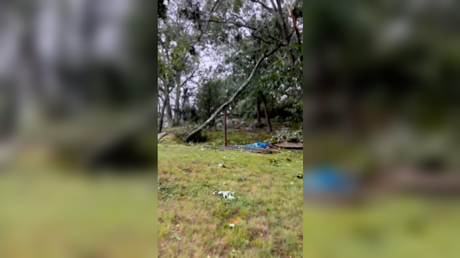 Storm damage in North Providence, Rhode Island. August 18, 2023.