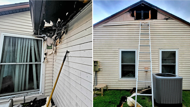 Fire damage of a Florida home.