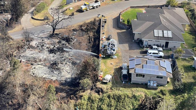 The Hawaii Department of Land and Natural Resources shared images of destruction from wildfires in Kula, Hawaii.