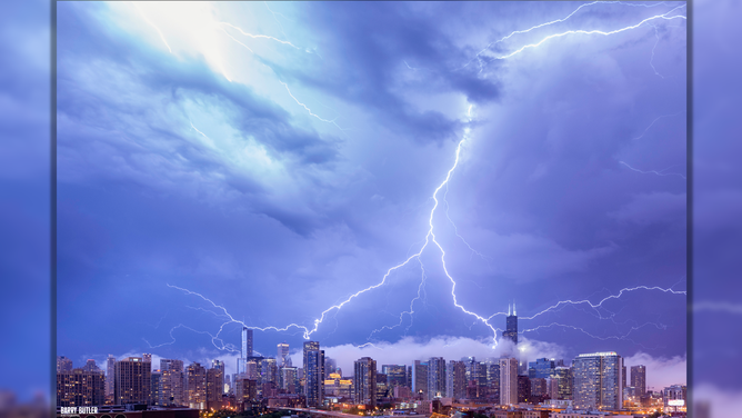 Wide lightning bolt. June 30, 2014.